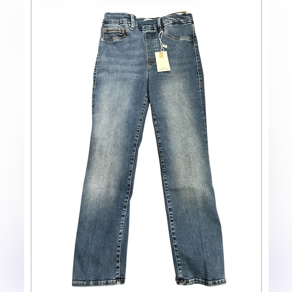 Good American Power Stretch Straight Leg Size Medium NWT 27” Inseam